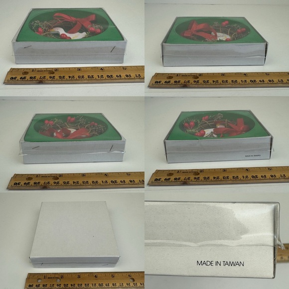 Vtg 1987 Small Wood Wreath Ornament Goose Holly Berries Winter Christmas Holiday - Picture 4 of 10